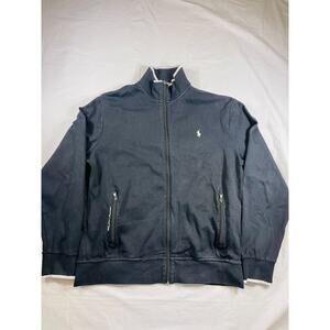 Polo Ralph Lauren Mens Full Zip Track Jacket Navy Blue Logo Size Large